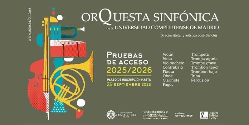 Orquesta sinfónica de la UCM. Pruebas de Acceso 2025-2026.